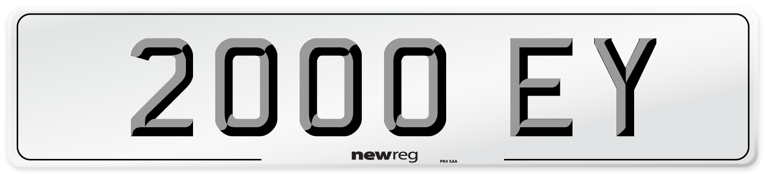 2000 EY Number Plate from New Reg